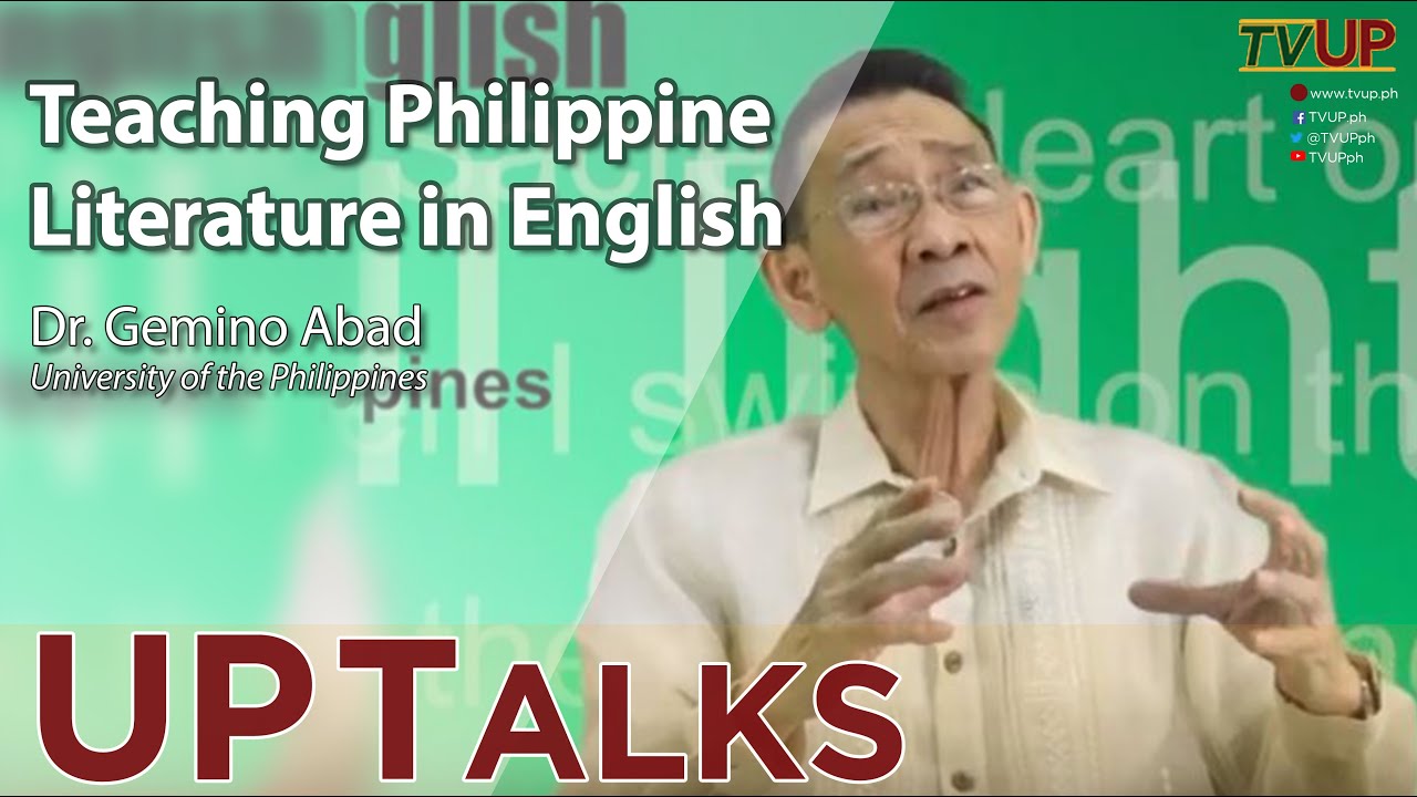 UP TALKS | Teaching Philippine Literature in English - YouTube