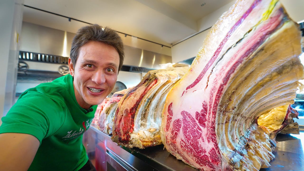 World’s Best Steak!! 🥩 INSANE DINO RIBEYE  - Meet The KING of Beef!! | El Capricho, Spain - YouTube