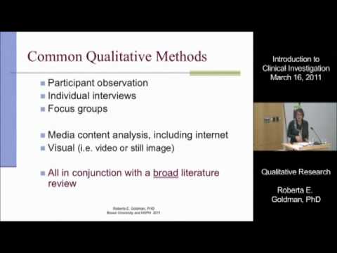 Qualitative Research for Public Health and Clinical Investigation - YouTube