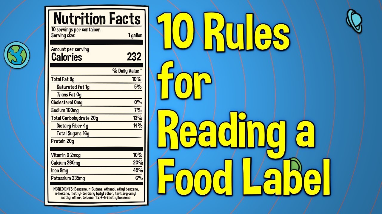 10 Rules For Reading a Food Label - YouTube