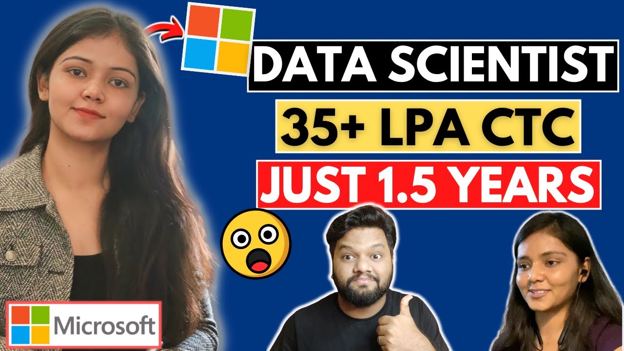 NO Master&#39;s DEGREE to DATA SCIENTIST @ Microsoft 🔥! She Cracked It In 1.5 YEARS 🔥 35+ LPA CTC ❤️ - YouTube