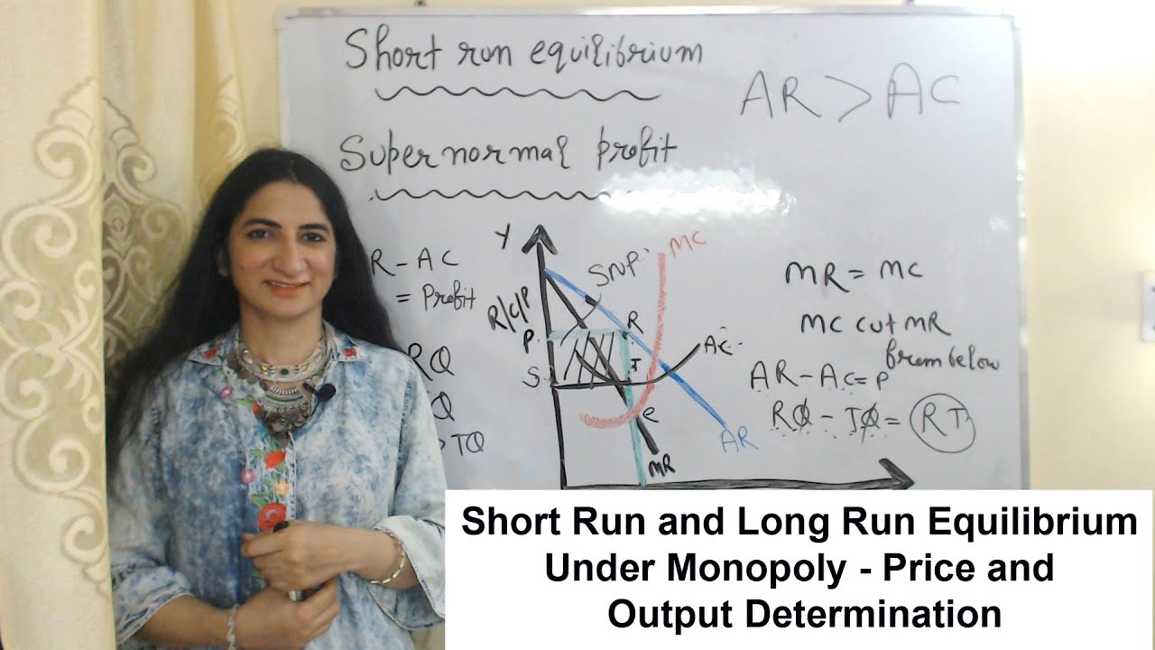 Short Run and Long Run Equilibrium Under Monopoly - Price and Output Determination - YouTube